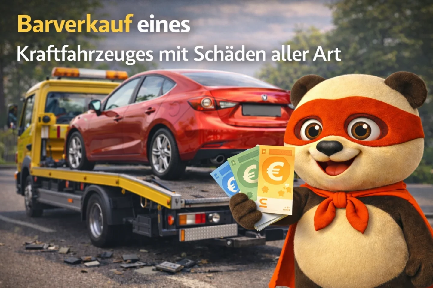 Barverkauf eines defekten Autos