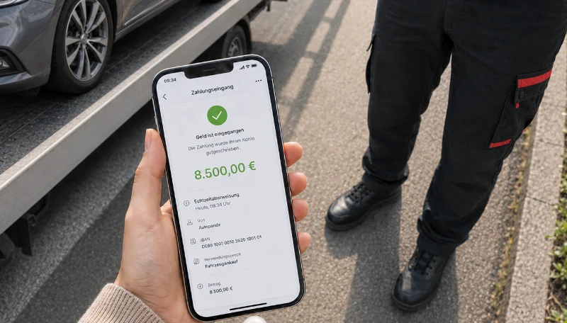 Vorteile Autopanda - Sichere Auszahlung bei Übergabe